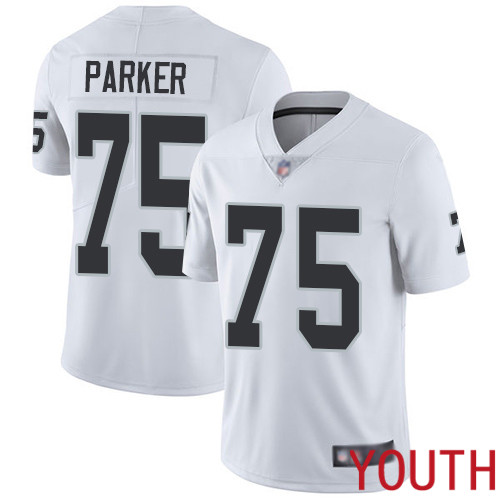 Oakland Raiders Limited White Youth Brandon Parker Road Jersey NFL Football #75 Vapor Untouchable Jersey